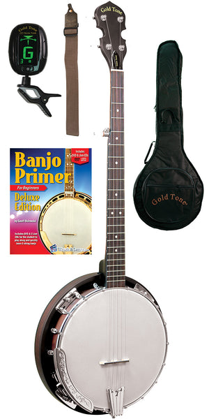 GoldTone CC-BG Beginners Bluegrass Banjo Package