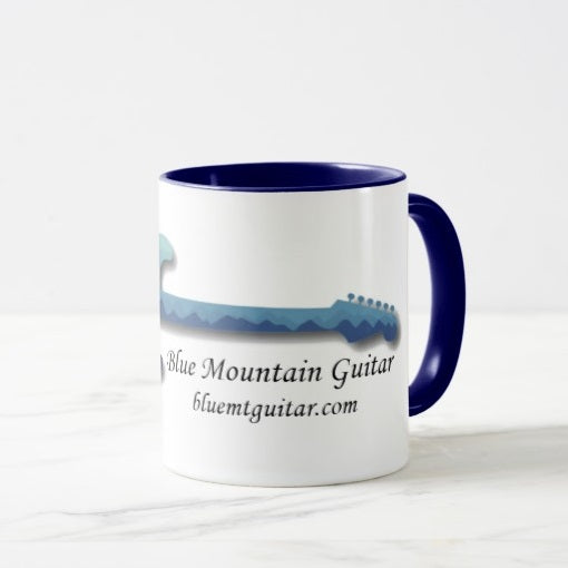 11oz Coffee Mug, Blue Mountain Guitar