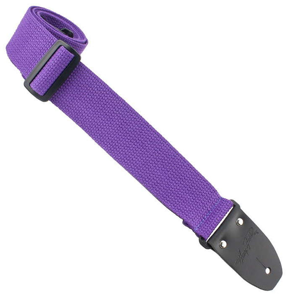 2" COTTON WITH DELUXE SEWN GARMENT LEATHER ENDS - PURPLE