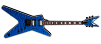 DEAN GUITARS ML SELECT 24 KAHLER QUILT TOP TRANS BLUE