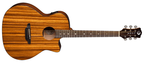 LUNA GYPSY EXOTIC ZEBRAWOOD ACOUSTIC ELECTRIC - GLOSS NATURAL