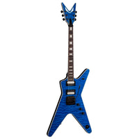 DEAN GUITARS ML SELECT 24 KAHLER QUILT TOP TRANS BLUE