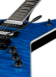 DEAN GUITARS ML SELECT 24 KAHLER QUILT TOP TRANS BLUE