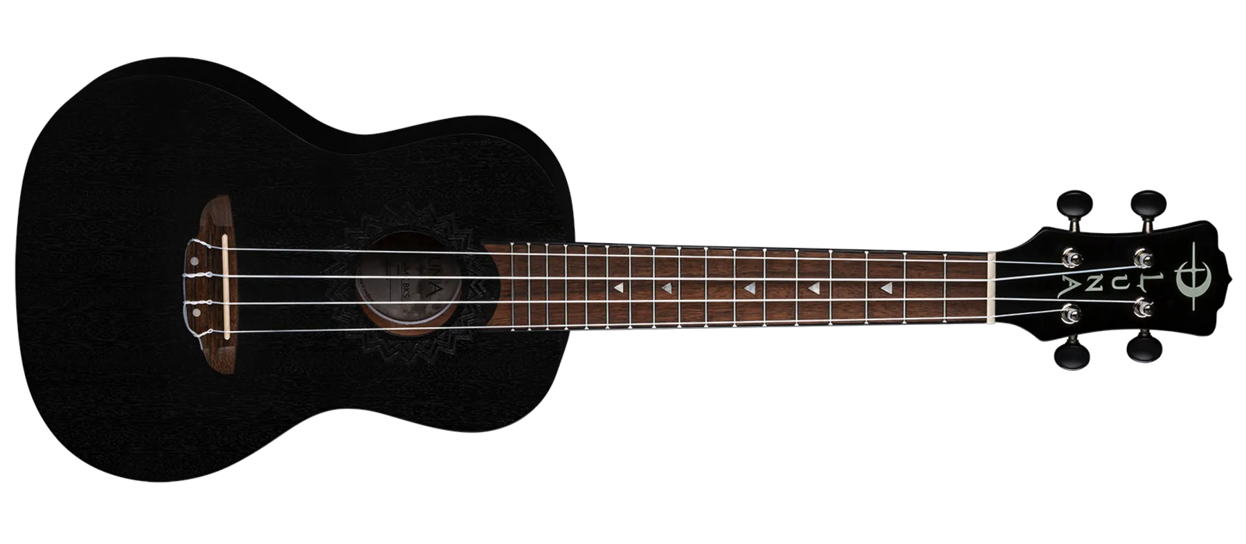 LUNA UKE VINTAGE MAHOGANY CONCERT BLACK SATIN Blue Mountain Guitar
