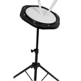 Drum Practice Pad with Stand & Bag