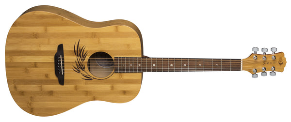 LUNA WOODLAND BAMBOO DREADNOUGHT GUITAR