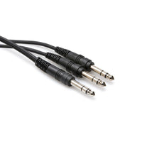 Y CABLE 1/4" TRS - 1/4" TRS 5FT