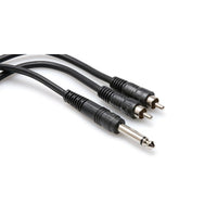 Y CABLE 1/4" TS - RCA 3M
