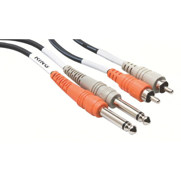 4 m Stereo Interconnect (Dual 1/4" TS - Dual RCA)