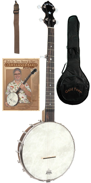 GoldTone CC-OTA Beginners Openback A-Scale Banjo Package