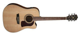 Washburn D10SCE Heritage 10 Series Dreadnought Cutaway Acoustic Electric Guitar. Natural