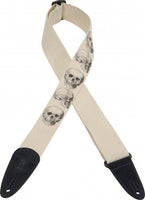 LEVY'S MC8LCD SKULL Guitar Strap