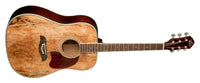 Oscar Schmidt OG2SM-R Dreadnought Acoustic Guitar. Spalted Maple