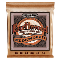 EARTHWOOD MEDIUM LIGHT PHOSPHOR BRONZE ACOUSTIC GUITAR STRINGS