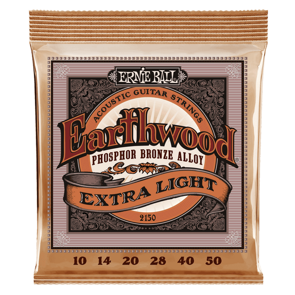 EARTHWOOD EXTRA LIGHT PHOSPHOR BRONZE ACOUSTIC GUITAR STRINGS - 10-50 GAUGE