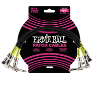 ERNIE BALL 1' ANGLE / ANGLE PATCH CABLE 3-PACK - BLACK