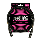 ERNIE BALL XLR MICROPHONE BRAIDED BLACK CABLE