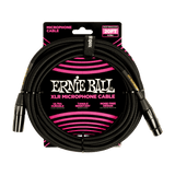 ERNIE BALL XLR MICROPHONE BRAIDED BLACK CABLE