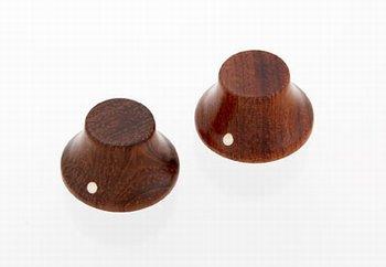PK-3197 Set of 2 Wooden Bell Knobs Bubinga