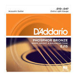 EJ15 Phosphor Bronze, Extra Light, 10-4