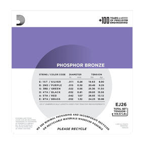 EJ26 Phosphor Bronze, Custom Light, 11-52