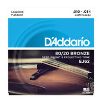 EJ62 80/20 Bronze Mandolin Strings, Light, 10-34