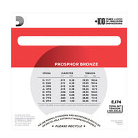 EJ74 Mandolin Strings, Phosphor Bronze, Medium, 11-40