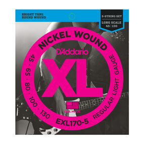 EXL170-5 Nickel Wound 5-String Bass, Light, 45-130, Long Scale