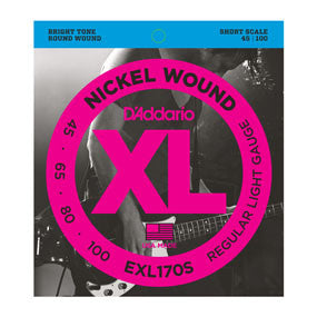 EXL170S Nickel Wound Bass, Light, 45-100, Short Scale