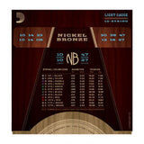 NB1047-12 Nickel Bronze Acoustic Guitar Strings, Light 12-String, 10-47