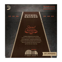 NB1656 Nickel Bronze Acoustic Guitar Strings, Resophonic, 16-56