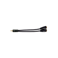 D'Addario 1/8 Inch Male Stereo to Dual 1/8 Inch Female Stereo Adaptor