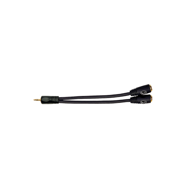 D'Addario 1/8 Inch Male Stereo to Dual 1/8 Inch Female Stereo Adaptor
