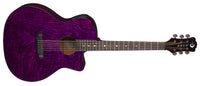 Luna Gypsy Quilt Ash A/E Guitar