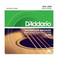 EJ18 Phosphor Bronze Acoustic Guitar Strings, Heavy, 14-59