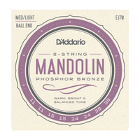 D'Addario EJ70 Phosphor Bronze Mandolin Strings, Ball End, Medium/Light, 11-38