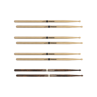 Rebound 5A Hickory Drumstick, Acorn Wood Tip, FireGrain Bonus Four Pack