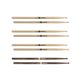 Rebound 5A Hickory Drumstick, Acorn Wood Tip, FireGrain Bonus Four Pack