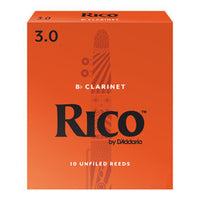 Rico  Bb Clarinet Reeds 10 pack,3.0